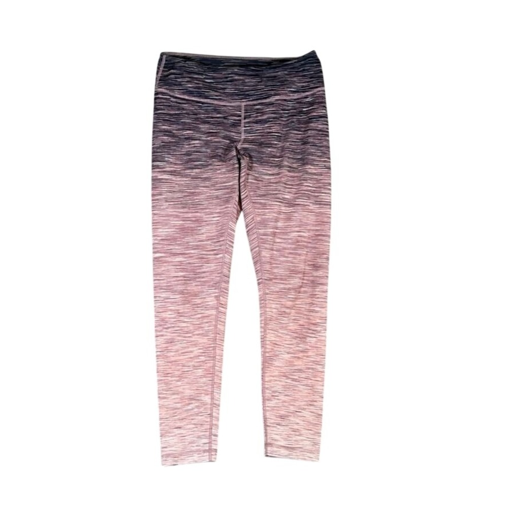 Zella Womens Small Ombre Space Dye Leggings Pink Charcoal Activewear Yoga Pants